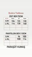 Işık Kolu Lastikli Önü Düğmeli Pantolonlu Takım-BN4401 Taş