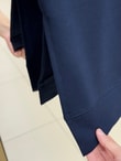 Karessa Dikiş Detaylı Uzun Sweatshirt-EU3072 Lacivert