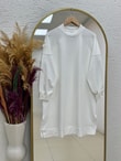 Karessa Dikiş Detaylı Uzun Sweatshirt-EU3072 Ekru