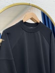 Karessa Dikiş Detaylı Uzun Sweatshirt-EU3072 Siyah