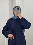 Laçin Hakim Yaka Uzun Çilek Tunik-AS5963 Lacivert