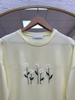 Laleay Zarif 5 Papatya Nakışlı Bluz-SS13148 Sarı