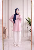 Laleay Zarif 5 Papatya Nakışlı Bluz-SS13148 Pembe