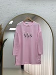Laleay Zarif 5 Papatya Nakışlı Bluz-SS13148 Pembe