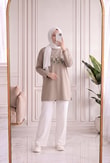 Laleay Zarif 5 Papatya Nakışlı Bluz-SS13148 Taş