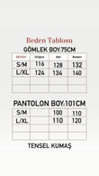 Laliz Tuniği Düğmeli Bol Paça Pantolonlu Takım-NL816 Taş