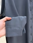 Laliz Tuniği Düğmeli Bol Paça Pantolonlu Takım-NL816 Gri