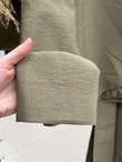 Larin Eteği Pileli Tek Düğmeli Etekli Takım-FA1056 Yağ Yeşili