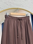 Lavona Fırfırları Dantelli Çilek Etek-AA4274 Kahve