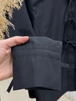 Lidya Önü Biyeli Kısa Gömlek-BN4382 Siyah