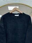 Lorin Kol Ucu Gold Düğmeli Uzun Triko Tunik-KR6015 Siyah