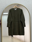 Lorin Kol Ucu Gold Düğmeli Uzun Triko Tunik-KR6015 Haki