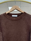 Lorin Kol Ucu Gold Düğmeli Uzun Triko Tunik-KR6015 Kahve
