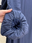 Lunia Balon Kol Hakim Yaka Kuşaklı Vrn Elbise-EK124.12 Lacivert