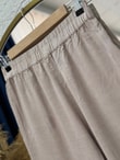 Lunora Beli Lastikli Bol Paça Pantolon-MA3204 Taş