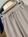 Lunora Beli Lastikli Bol Paça Pantolon-MA3204 Taş