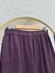 Lunora Beli Lastikli Bol Paça Pantolon-MA3204 Mürdüm