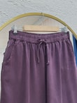 Lunora Beli Lastikli Bol Paça Pantolon-MA3204 Mürdüm