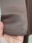 Mahay Kalp Nakışlı Yırtmaçlı Tunik-SS13074 Kahve