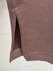Mahay Kalp Nakışlı Yırtmaçlı Tunik-SS13074 Kahve