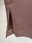 Mahay Kalp Nakışlı Yırtmaçlı Tunik-SS13074 Kahve