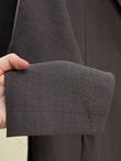 Mahbanu Gömlek Yaka Yırtmaçlı Kimono Kap-EK1107 Kahve