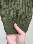 Mahnur Fermuarlı Boğazlı Triko Hırka-KR6005 Haki