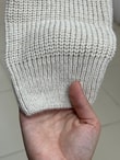 Mahnur Fermuarlı Boğazlı Triko Hırka-KR6005 Taş