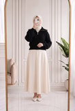 Mahnur Fermuarlı Boğazlı Triko Hırka-KR6005 Siyah