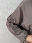Maruna Poplin Pileli Düğmeli Elbise-NA2404 Vizon