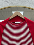 Mayra Çizgili Fularlı Tunik-SS13254 Kırmızı