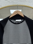 Mayra Çizgili Fularlı Tunik-SS13254 Siyah