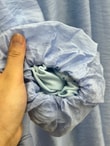 Mehnur Bağlamalı Balon Kol Pantolonlu Vual Takım-EY1054 Mavi