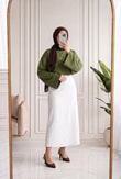 Mehşah Çiçek Desenli Bluz-SS13137 Haki