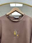 Mehşah Çiçek Desenli Bluz-SS13137 Vizon