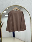 Mehşah Çiçek Desenli Bluz-SS13137 Vizon