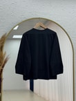 Melifer Yırtmaçlı Ve Dikiş Detaylı Tunik-SS13203 Siyah
