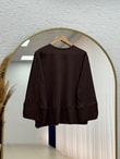 Melifer Yırtmaçlı Ve Dikiş Detaylı Tunik-SS13203 Kahve