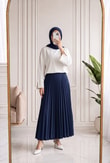 Melifer Yırtmaçlı Ve Dikiş Detaylı Tunik-SS13203 Beyaz