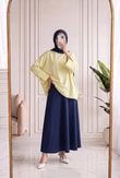 Melifer Yırtmaçlı Ve Dikiş Detaylı Tunik-SS13203 Sarı