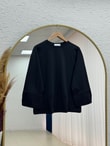 Melifer Yırtmaçlı Ve Dikiş Detaylı Tunik-SS13203 Siyah