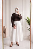 Melifer Yırtmaçlı Ve Dikiş Detaylı Tunik-SS13203 Kahve