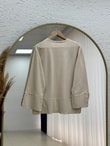 Melifer Yırtmaçlı Ve Dikiş Detaylı Tunik-SS13203 Taş
