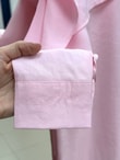 Meliha Pelerinli Omzu Düğmeli Gömlek-BN4615 Pembe