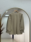 Melihan Kol Ucu Püsküllü Bağlamlı Keten Kimono-SS13162 Vizon