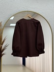 Melihan Kol Ucu Püsküllü Bağlamlı Keten Kimono-SS13162 Kahve