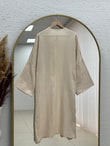 Melinaz Uzun Müslin Kimono-AS2455 Bej