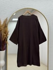 Melinaz Uzun Müslin Kimono-AS2455 Koyu Kahve