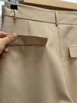 Melita Arka Kapaklı Havuç Paça Kemerli Pantolon-MT5018 Taş