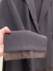 Mia Ceketi Şifon Detaylı Beli Sıkmalı Pantolonlu Takım-EU3394 Kahve